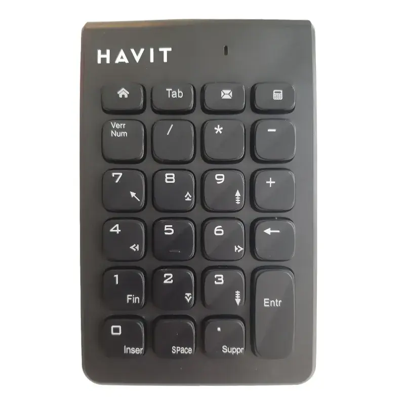 HAVIT KB223G – MINI CLAVIER NUMÉRIQUE SANS FIL – CONNEXION 2.4GHZ – COMPACT – SILENCIEUX – ERGONOMIQUE – BLACK