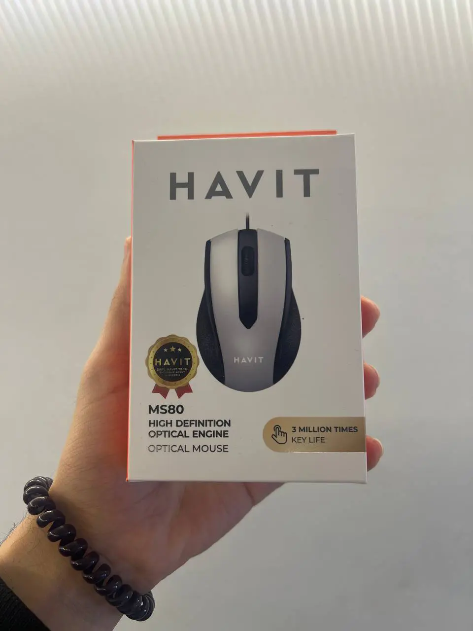 HAVIT MS80 – SOURIS FILAIRE USB – PRÉCISION OPTIQUE – DESIGN ERGONOMIQUE – COMPACTE – BLACK