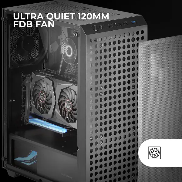 MARS GAMING MC-Q3 – BOITIER ATX -1 FAN – VERRE TREMPÉ – USB 3.0 – MICRO & MINI ATX – BLACK