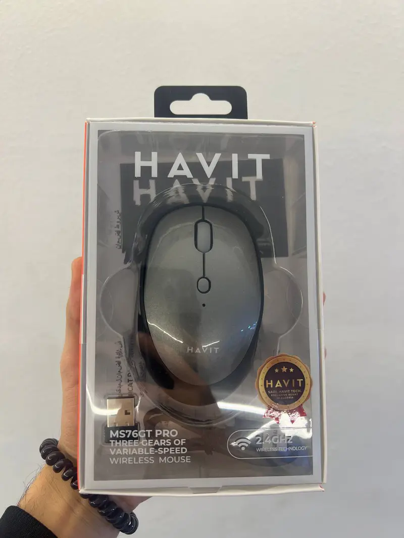 HAVIT MS76GT PRO GRIS – SOURIS SANS FIL – CONNEXION 2.4GHZ – PRÉCISION OPTIQUE – DESIGN ERGONOMIQUE – SILENCIEUSE – GREY