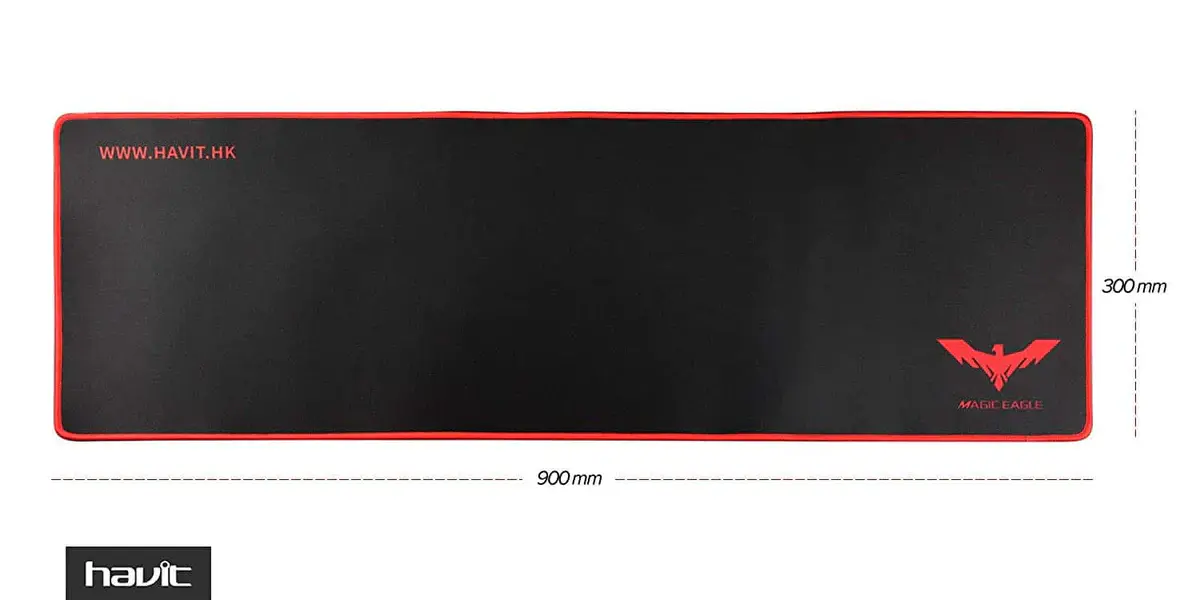 HAVIT MP830 – TAPIS DE SOURIS GAMING – 900 x 300 x 3 MM – SURFACE LISSE – BASE ANTIDÉRAPANTE – DESIGN GAMING – BLACK