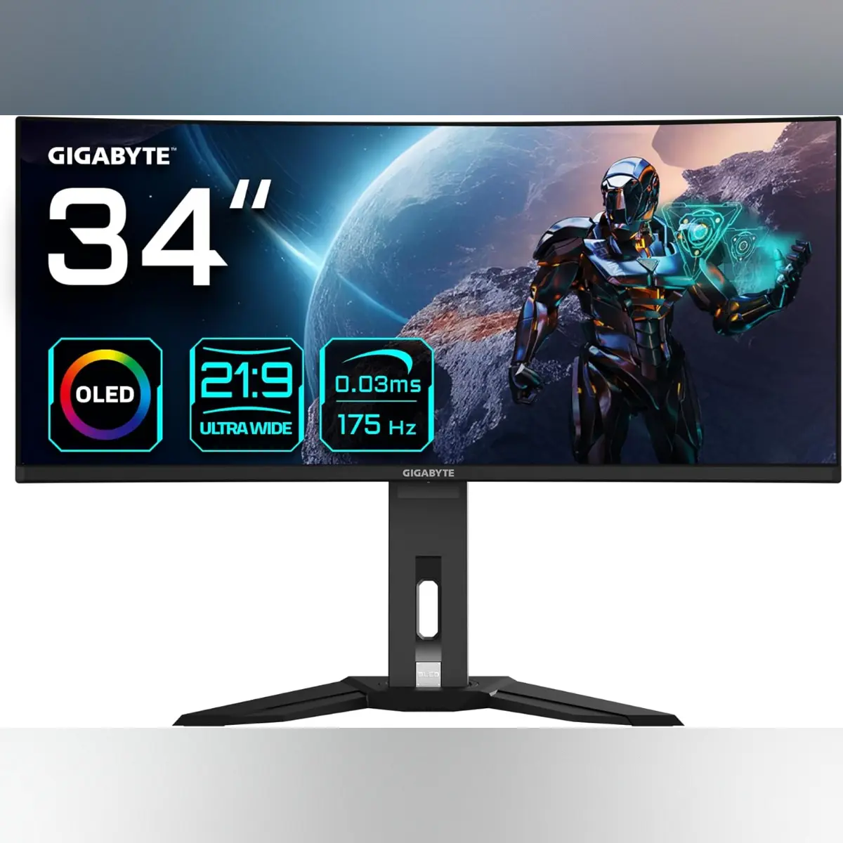 ECRAN GIGABYTE MO34WQC2 -34″ OLED INCURVÉ PC – 2K WQHD – 240HZ – 0.03MS – HDR400 – HDMI / DP / USB-C – HAUT-PARLEURS – BLACK