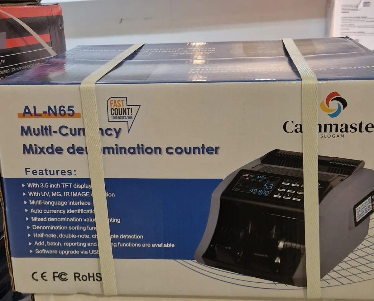 CASHMASTER COMPTEUSE DE BILLET AL-N65 – COMPTEUSE – TRIEUSE – DÉTECTUS FAUX BILLETS – LCD – BLACK