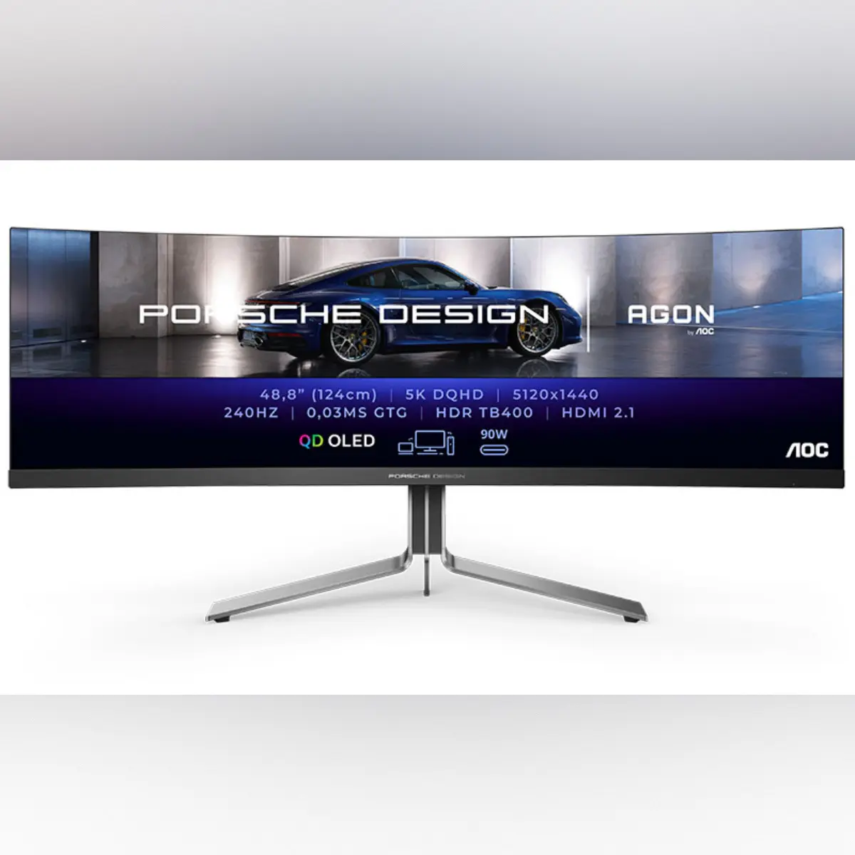 EACRN AOC AGON PD49 – GAMING 49″ 4K – QD-OLED CURVED – 240HZ – 0.03MS – G-SYNC – AJUSTABLE – HDMI/DP