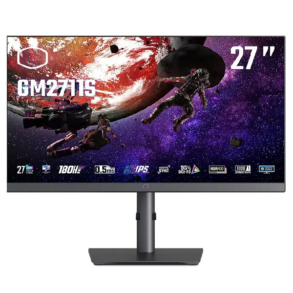 ECRAN COOLER MASTER GM2711S – 27″ 2K QHD – ULTRA IPS – 180HZ – 0.5MS – ADAPTIVE SYNC – HDMI -DP