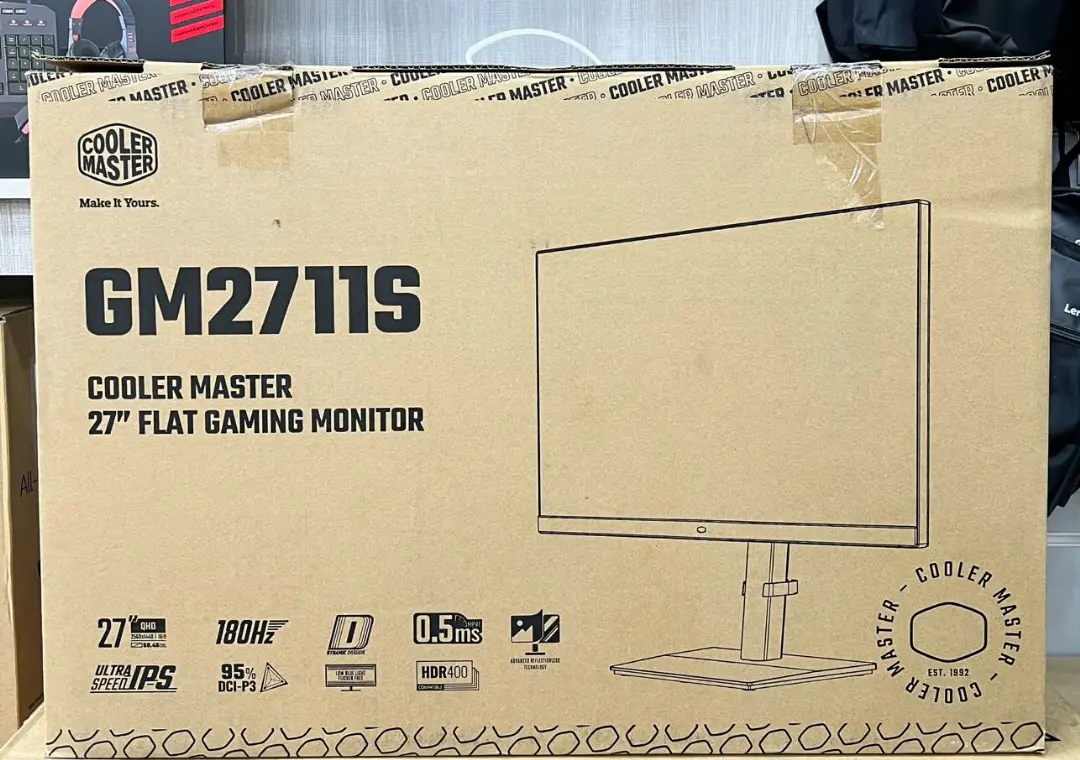 ECRAN COOLER MASTER GM2711S – 27″ 2K QHD – ULTRA IPS – 180HZ – 0.5MS – ADAPTIVE SYNC – HDMI -DP