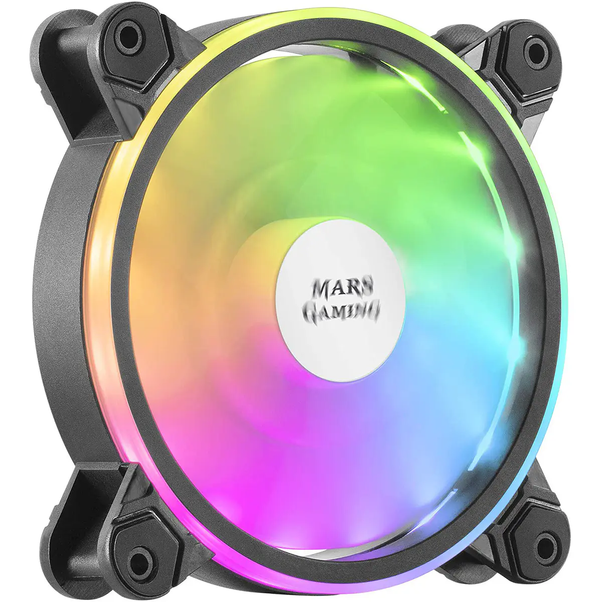 MARS GAMING MFX RGB MFXW 120MM – VENTILATEUR BOÎTIER PC RGB – ULTRA SILENCIEUX – SIMPLE ET RAPIDE – BLACK