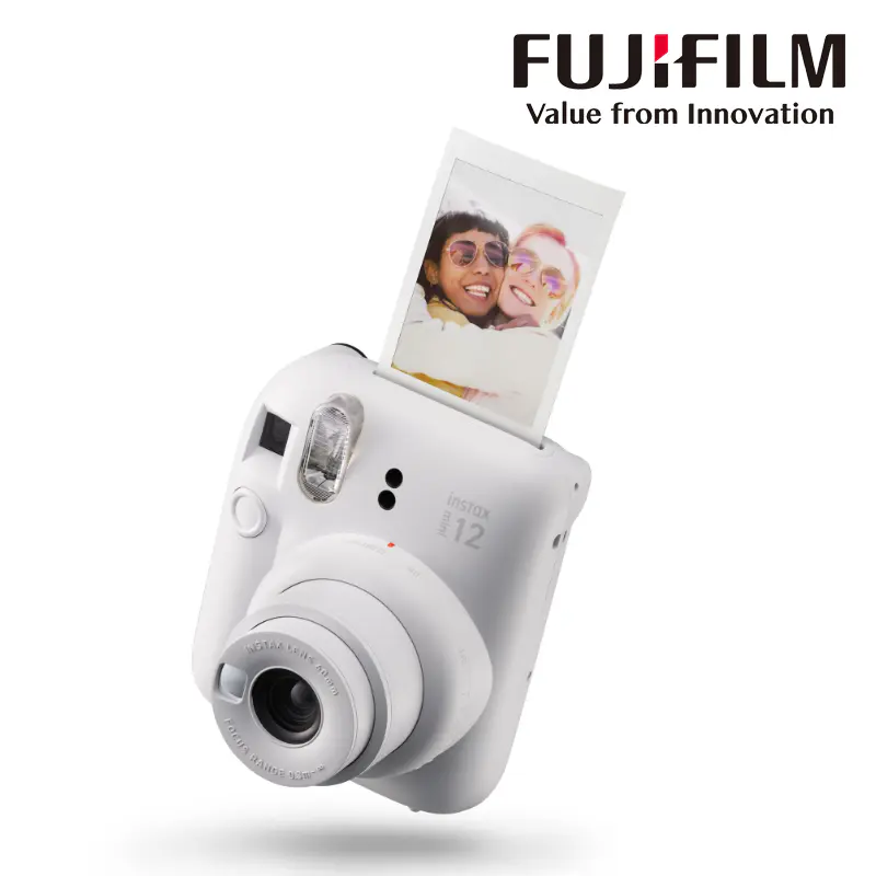 FUJIFILM INSTAX MINI 12 – INSTANT CAMERA – EXPOSITION AUTOMATIQUE – OBJECTIF INTÉGRÉ – BLANCH