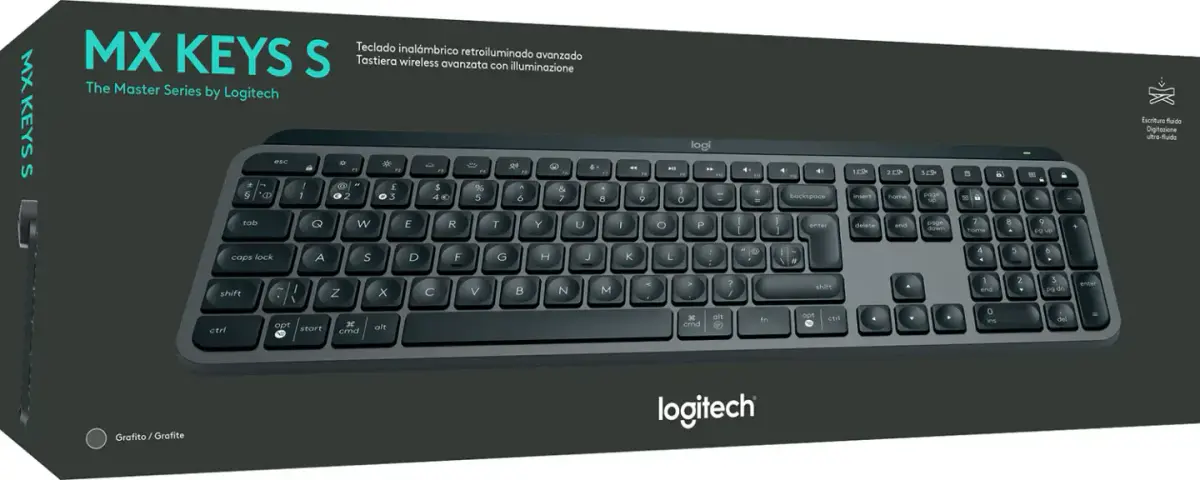 LOGITECH MX KEYS S – CLAVIER SANS FIL – RÉTRO-ÉCLAIRAGE – LOGITECH FLOW – WINDOWS ET MACOS – QWERTY