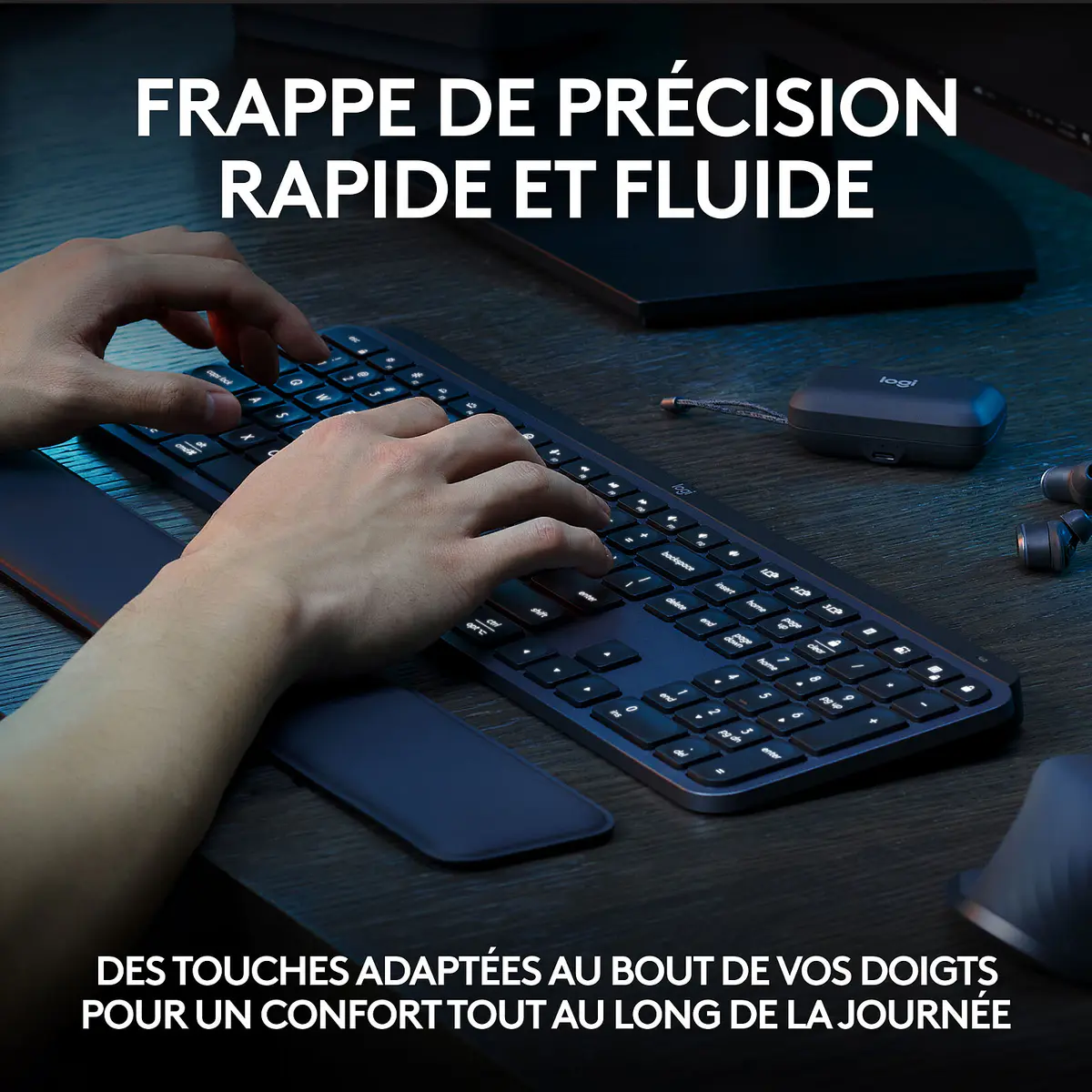 LOGITECH MX KEYS S – CLAVIER SANS FIL – RÉTRO-ÉCLAIRAGE – LOGITECH FLOW – WINDOWS ET MACOS – QWERTY