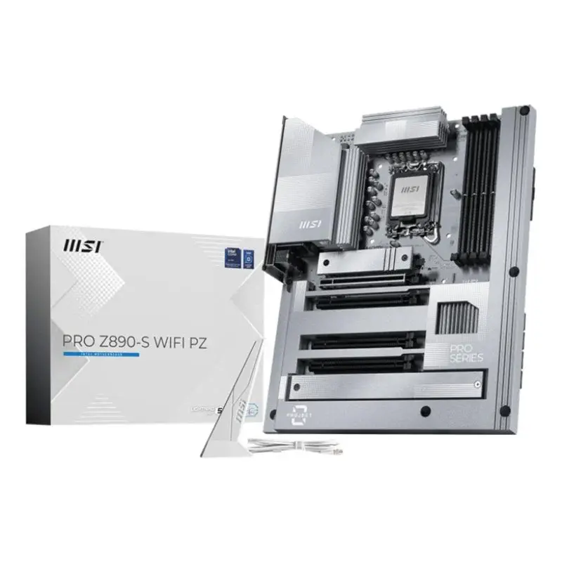 MSI PRO Z890-S WIFI PZ – CARTE MÈRE ATX – SOCKET LGA 1851 – 4 x DDR5 – M.2 PCIe 5.0 – PCIe 5.0 – WIFI 7 – LAN 2.5GbE – BLACK