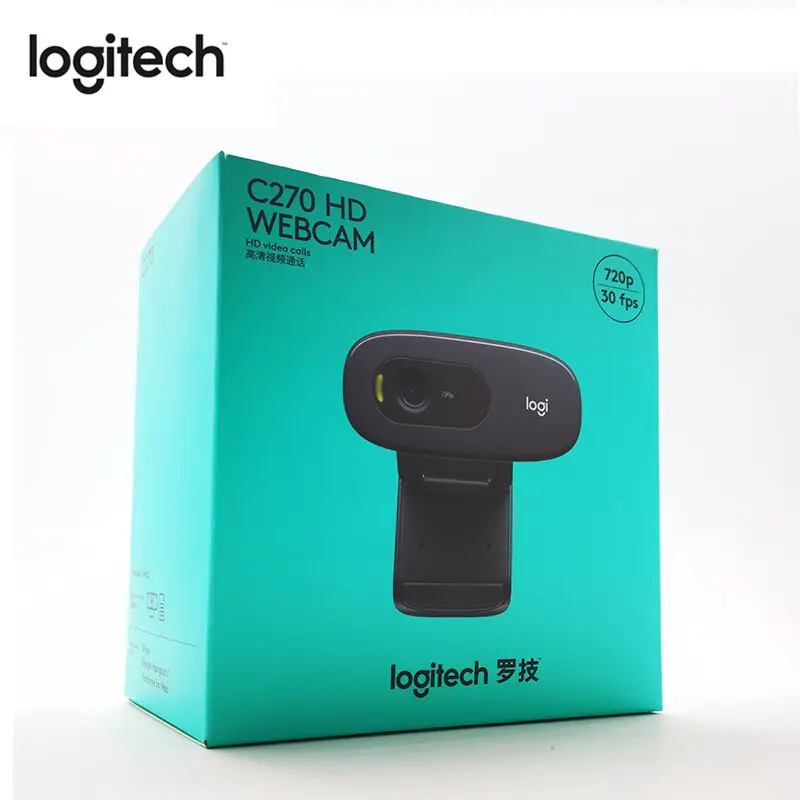 WEBCAM LOGITECH HD C270 – 720P – USB 2.0 – 3 MEGAPIXELS – 1280 X 720 PIXELS – BLACK – ORIGINAL