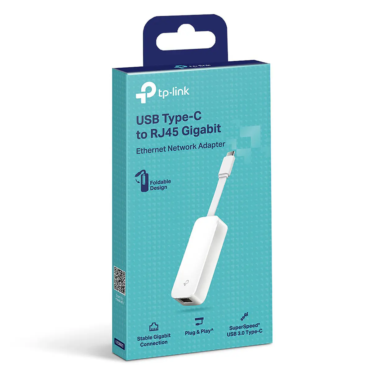TP-LINK UE300C – ADAPTATEUR USB-C VERS GIGABIT ETHERNET RJ45 – USB 3.0 – WHITE – GIGABIT RAPIDE ET STABLE – ORIGINAL