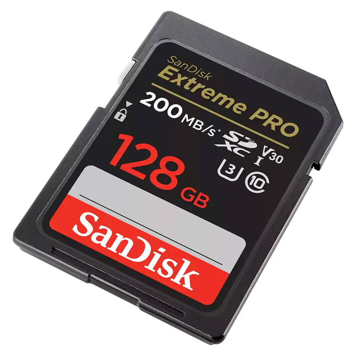 SANDISK EXTREME PRO 128GB – CARTE MÉMOIRE MSDXC UHS-I – JUSQU’À 200 MO/S – UHD 4K – V30