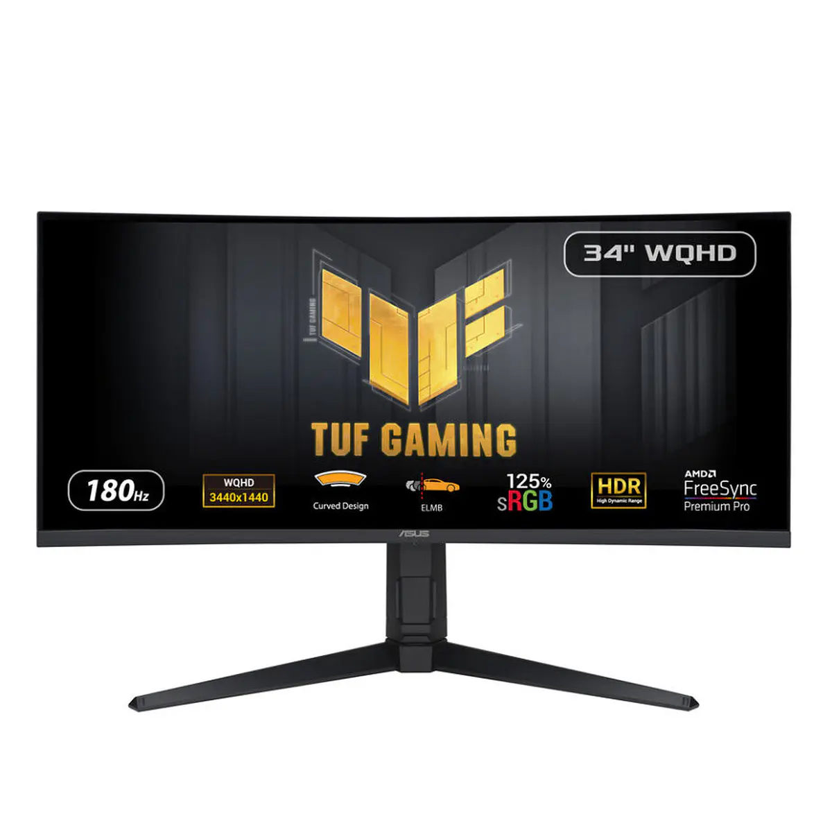 ASUS TUF GAMING VG34VQL3A – ÉCRAN GAMING CURVE 34″ UWQHD FAST VA – 180HZ – 1MS – HDR400 – FREESYNC PREMIUM PRO – ELMB SYNC – BLACK