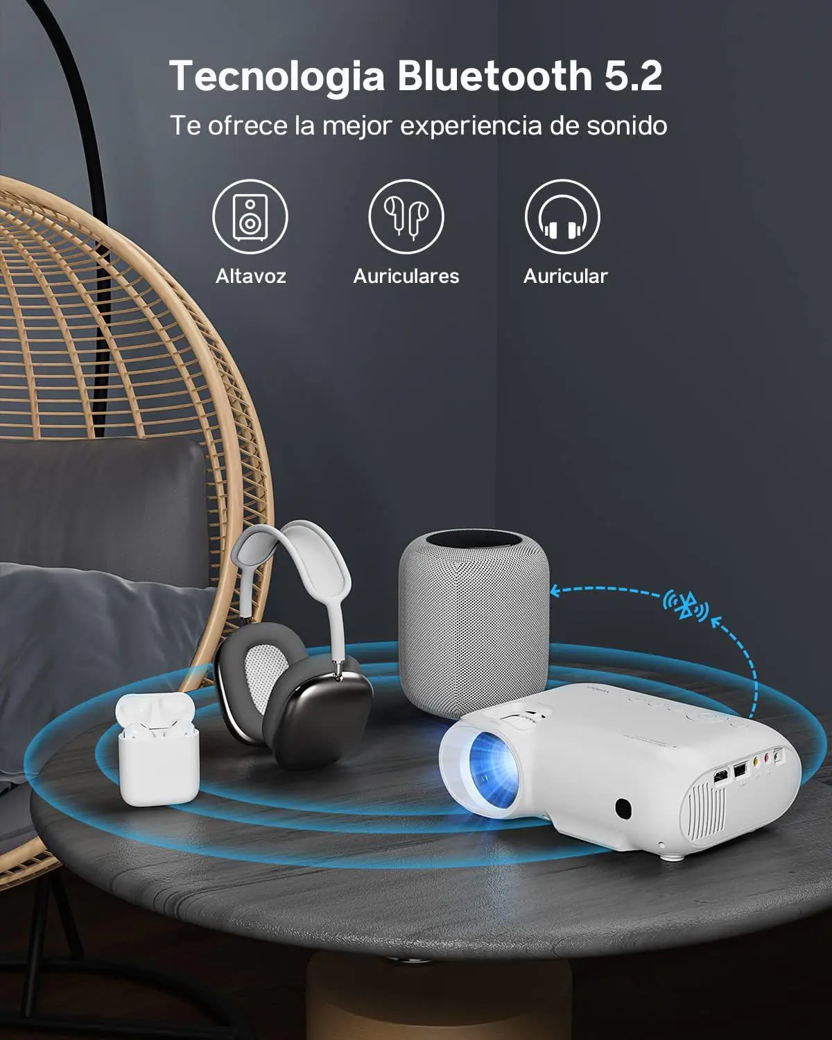 YOTON Y7 – VIDÉOPROJECTEUR – DATASHOW PORTABLE 4K 1080P – 2 000 LUMENS – BLUETOOTH – WIFI –