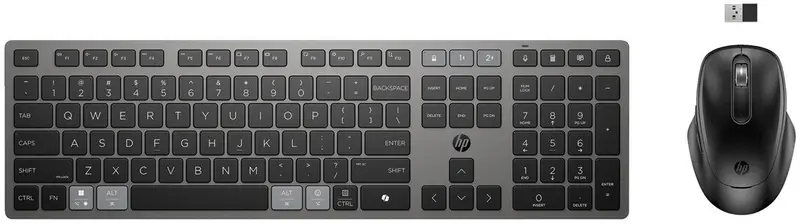 COMBO CLAVIER ET SOURIS SANS FIL RECHARGEABLE HP 725 MULTI-APPAREILS (9T5B0UT)