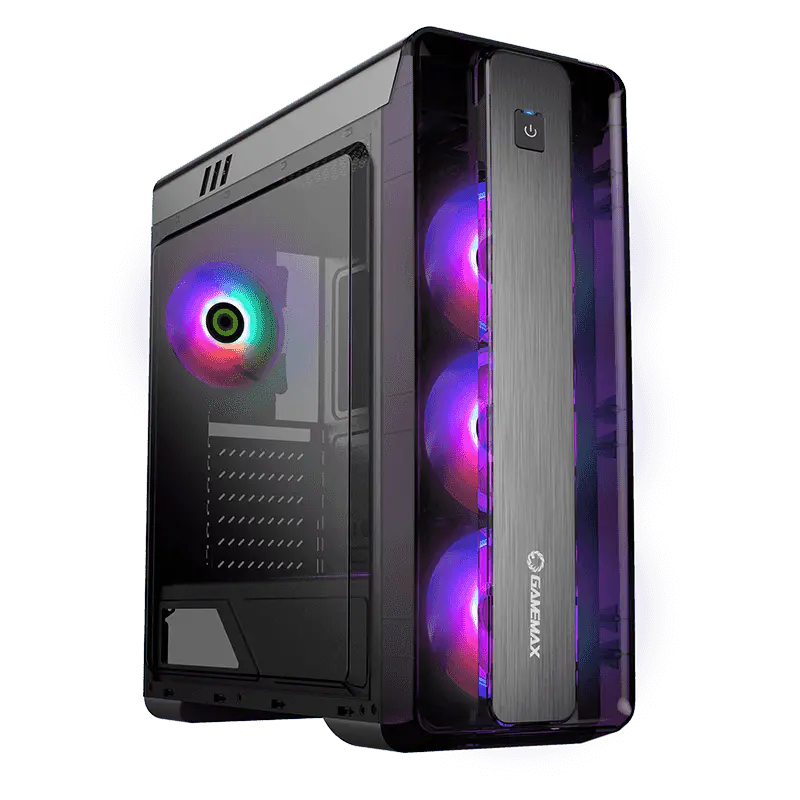 BOITIER GAMING GAMEMAX MOONLIGHT RAINBOW ATX RGB BLACK