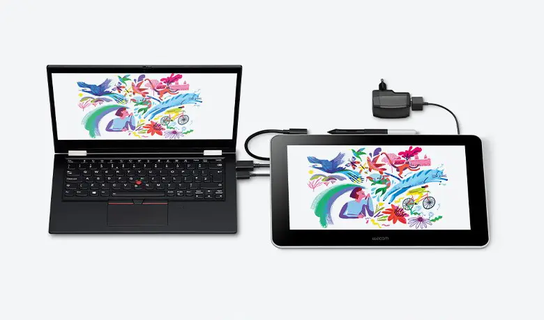 WACOM ONE 13 PEN DISPLAY – TABLETTE GRAPHIQUE DTC133W0B – 13.3″ TACTILE FHD – STYLET – USB-C -BLACK