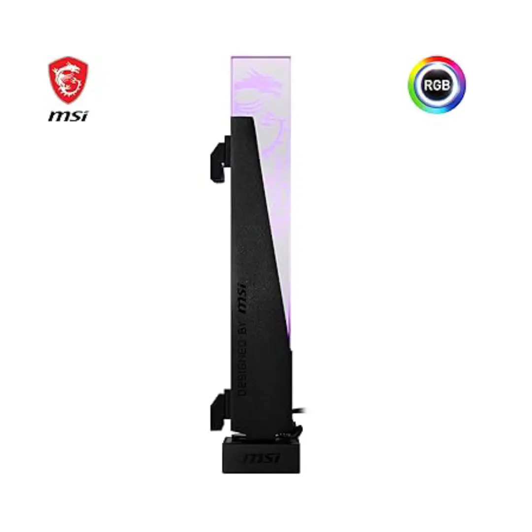 MSI MPG ARGB SUPPORT DE CARTE GRAPHIQUE – 30 – 135 MM – MAGNETIC BASE – RÉGLABLE – BLACK & WHITE