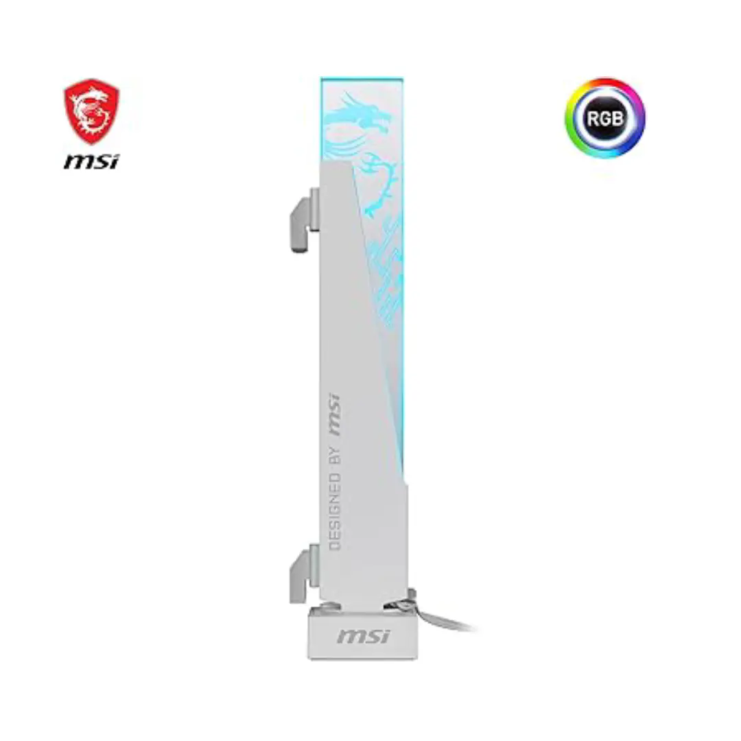 MSI MPG ARGB SUPPORT DE CARTE GRAPHIQUE – 30 – 135 MM – MAGNETIC BASE – RÉGLABLE – BLACK & WHITE