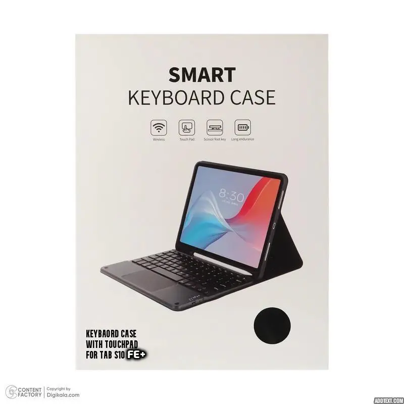 SMART KEYBOARD CASE SANS FIL AVEC TOUCHPAD – POUR TABLETTE TAB S10 FE+ – USB – SCISSOR – BLACK