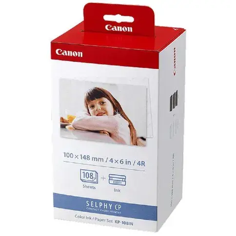 CANON Selphy KP108 IN Kit encre et papier – 108 tirages Originale