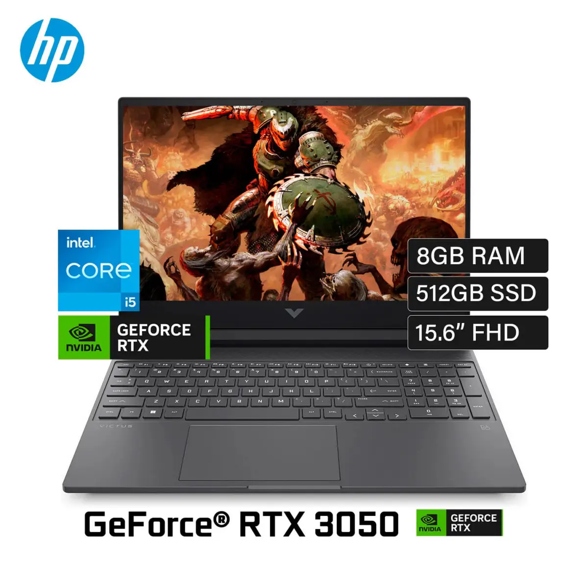 HP VICTUS 15-FA2013DX – CORE I5-13420H – 8GO – 512GO SSD – 15,6″ FHD – RÉTROÉCLAIRÉ – RTX 3050 6GO