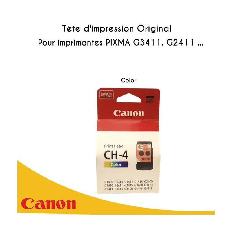 Canon Tête d’impression CH-4 EMB C ouleur – BH-4 EMB Noir – G1400 – G2411- G3411 – G4400