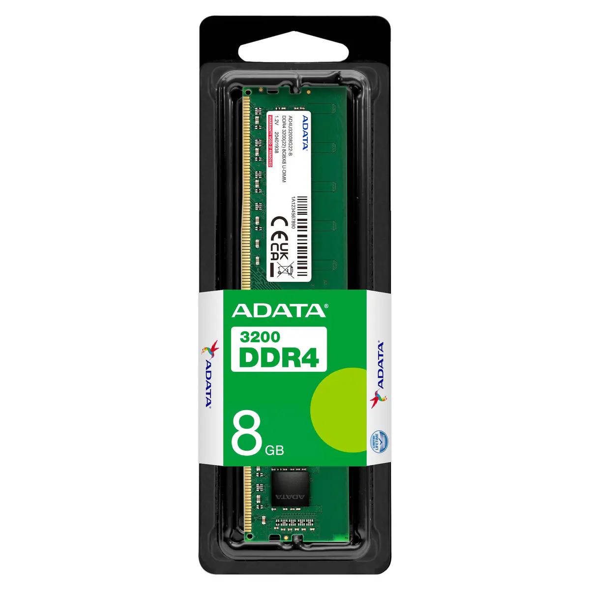 RAM ADATA 8GB DDR4 DESKTOP – UDIMM 3200MHZ – INTEL & AMD – CAS 1.2V – 288-PIN DIMM