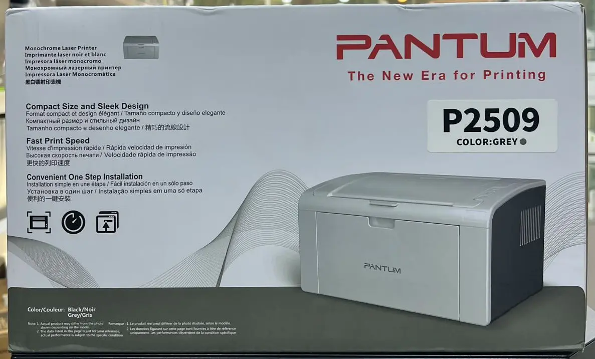PANTUM P2509 – IMPRIMANTE LASER – MONOCHROME A4 – MONOFONCTION – 22 PPM – USB 2.0 – PD219 – GRISE