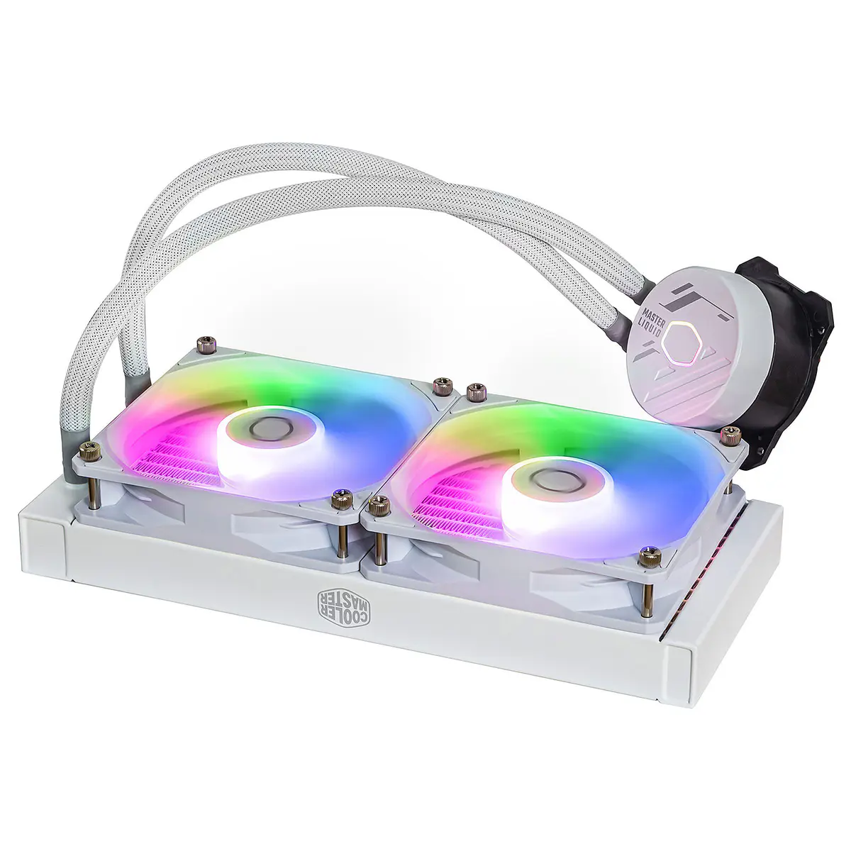 COOLER MASTER MASTERLIQUID 240L CORE ARGB – WATERCOOLING WHITE EDITION – INTEL ET AMD – 2 FAN 120 mm