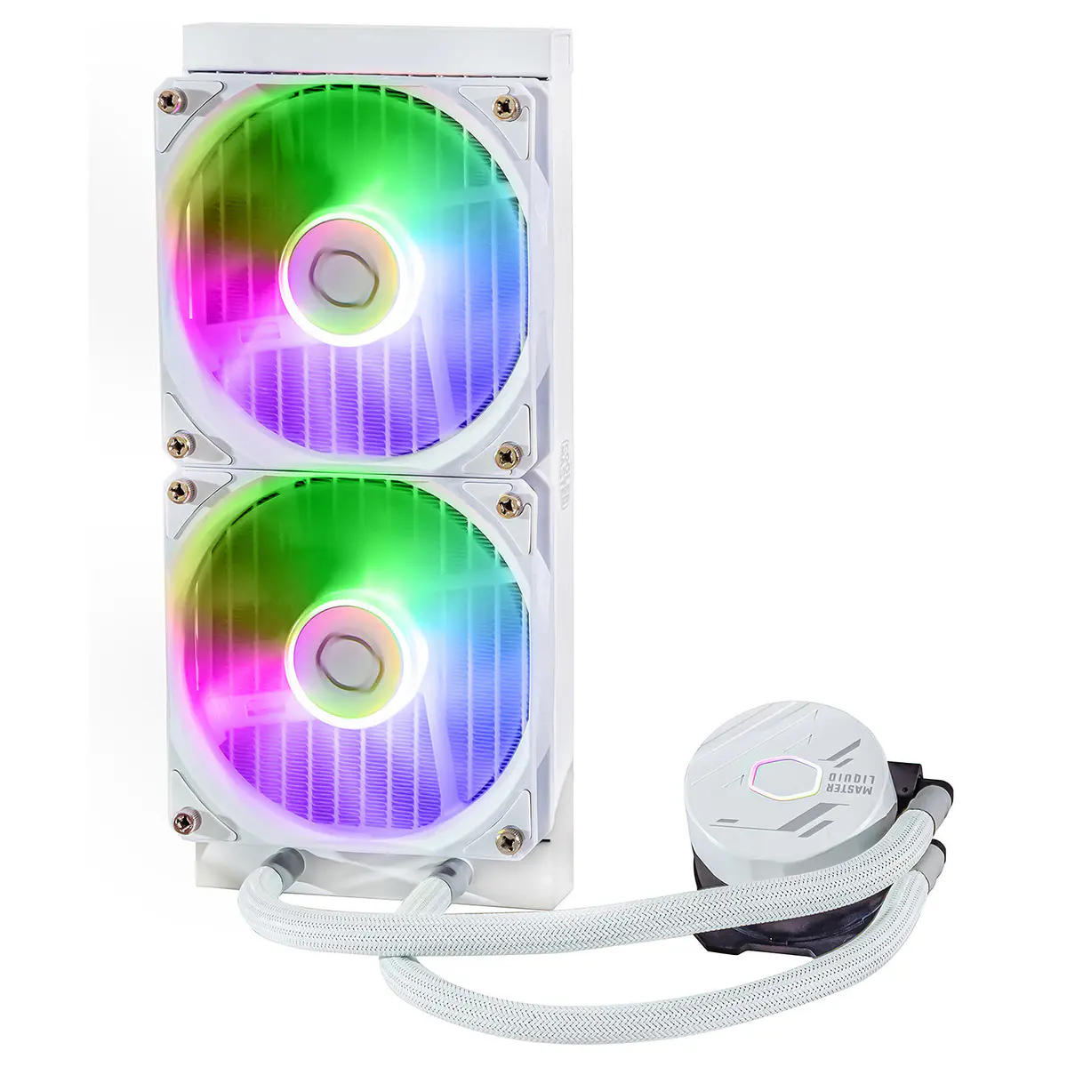COOLER MASTER MASTERLIQUID 240L CORE ARGB – WATERCOOLING WHITE EDITION – INTEL ET AMD – 2 FAN 120 mm