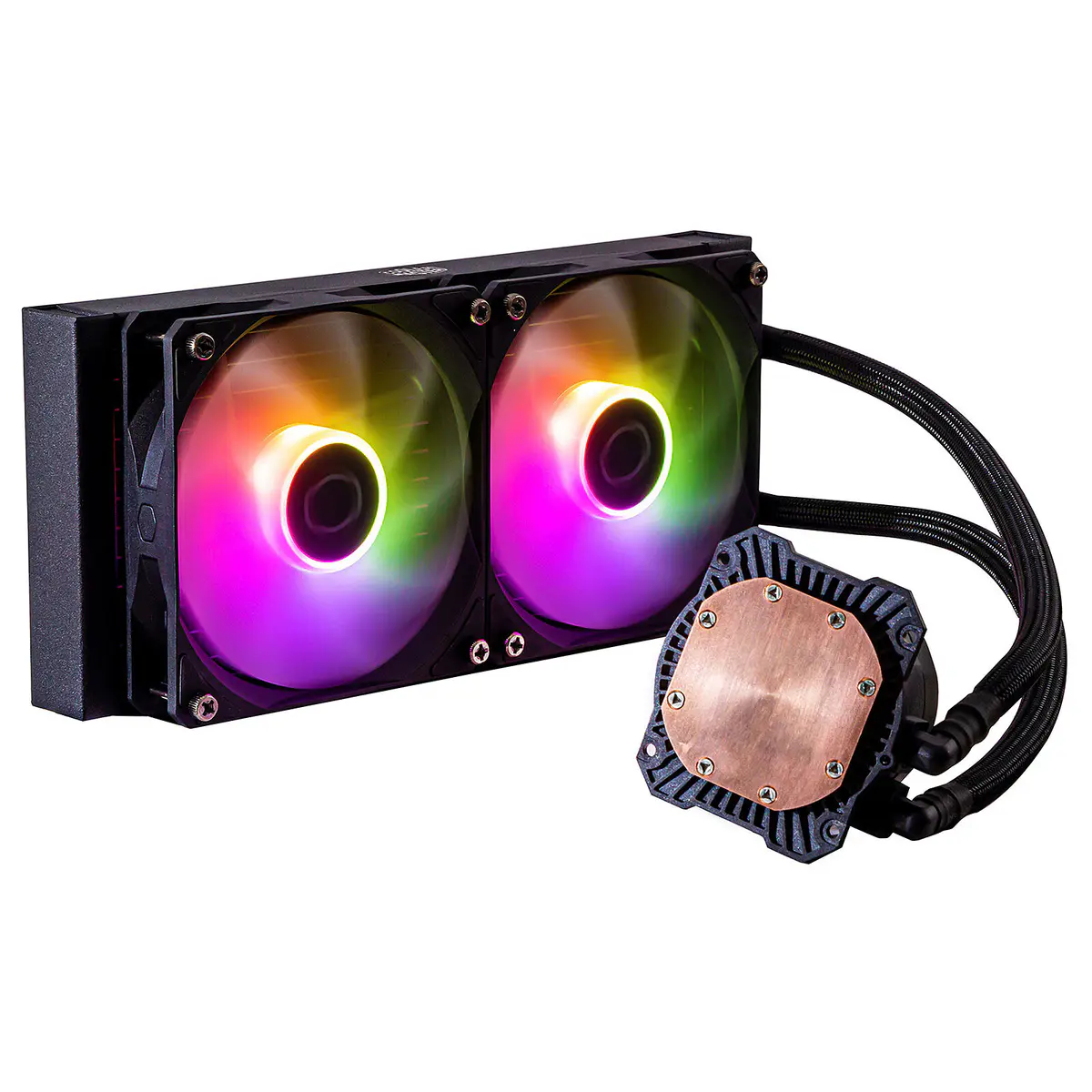 COOLER MASTER MASTERLIQUID 240L CORE ARGB – WATERCOOLING BLACK EDITION – INTEL ET AMD – 2 FAN 120 mm