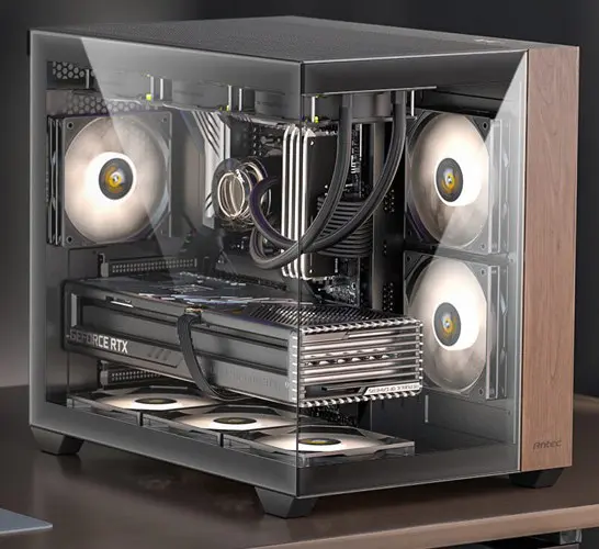 ANTEC CX800 WOOD – BOITIER PC GAMING MOYEN TOWER – 360MM ARGB – AIRFLOW – VERRE TREMPÉ – BLACK