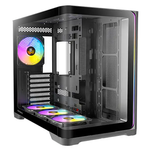 ANTEC C5 CURVE ARGB – BOÎTIER PC GAMING MID TOWER – VERRE TREMPÉ PANORAMIQUE – 4 VENTILATEURS ARGB – USB-C – NOIR