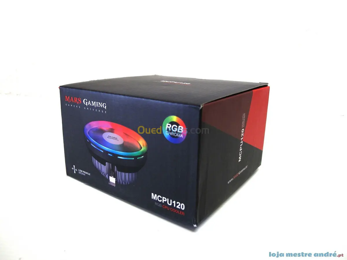 AIR COOLING MARS GAMING MCPU120 – Chroma RVB – VENTILATEUR SILENCIEUX – TDP 120W – NOIR