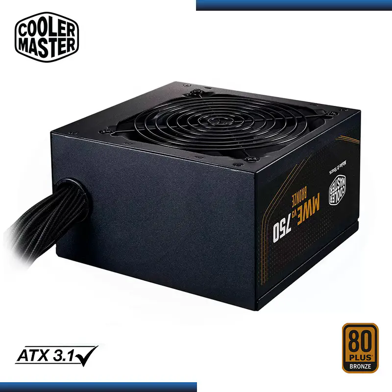 COOLER MASTER MWE BRONZE 750W V3 – ALIMENTATION 80 PLUS BRONZE – 230 V – ATX 3.1 – DC TO DC – NOIR