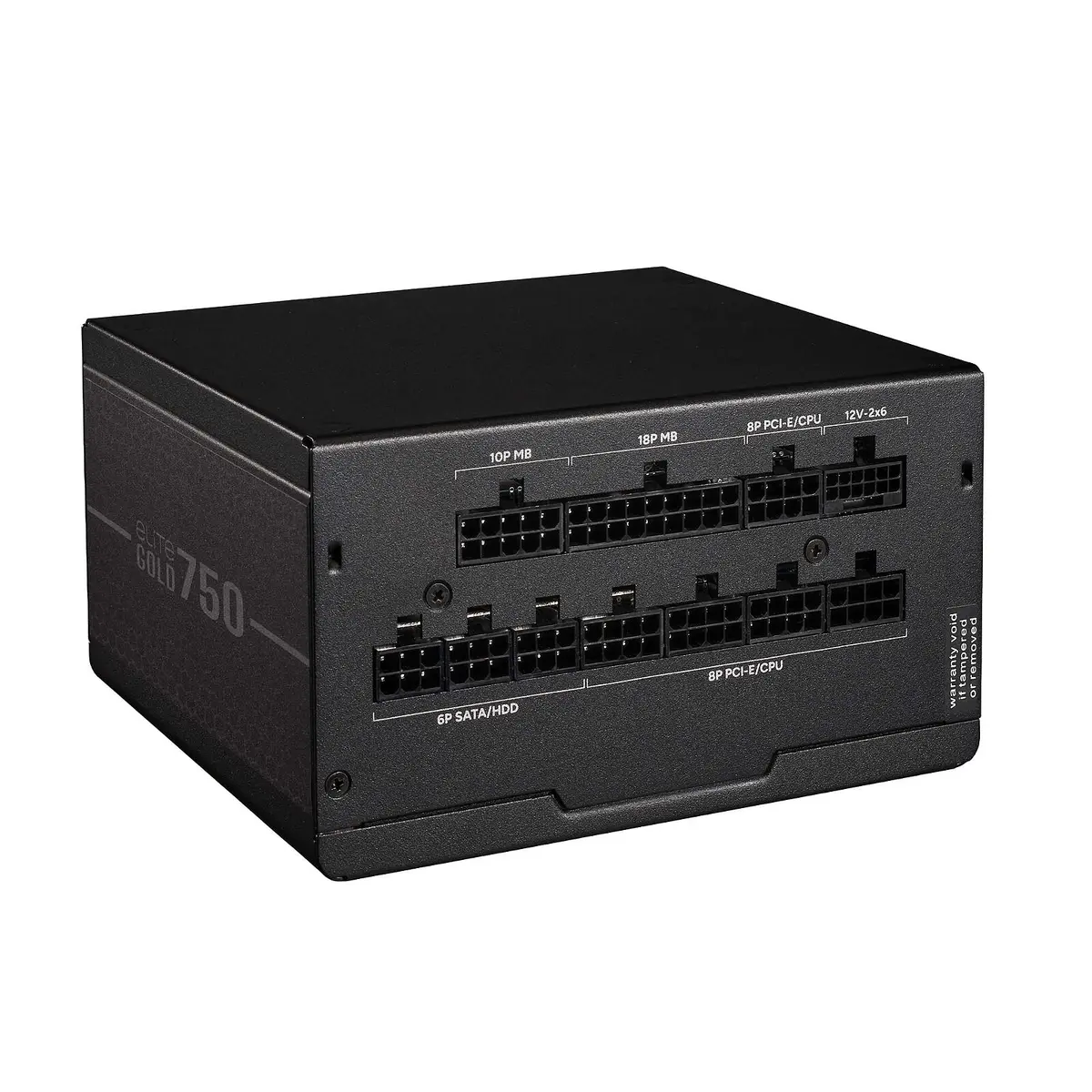 COOLER MASTER ELITE GOLD 750W – ALIMENTATION PC 750W – 80 PLUS GOLD – ATX 3.1 – PCIe 5.1 – FULL MODULAIRE – 12V-2×6 – VENTILATEUR 120 MM – BLACK