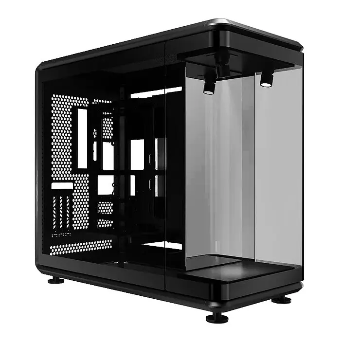 COOLER MASTER MASTERFRAME 360 PANORAMA – BOÎTIER PC GAMING PANORAMIQUE – VERRE TREMPÉ 3 CÔTÉS – PCIe 5.0 RISER – BLACK