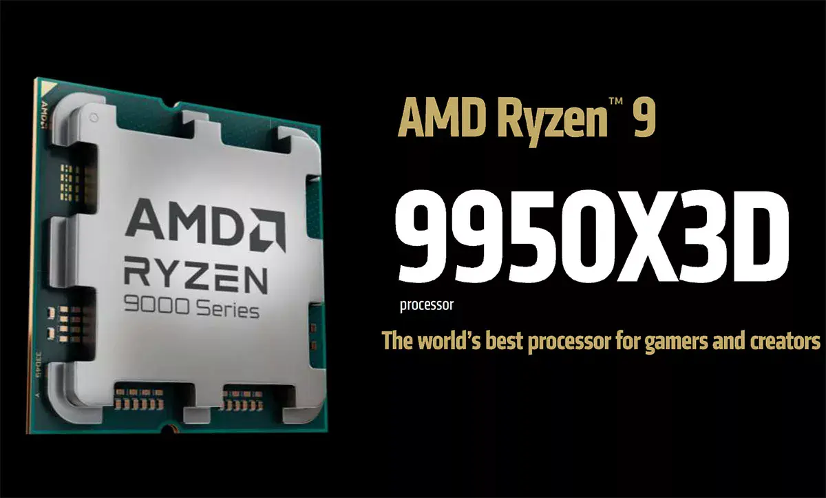 PROCESSEUR AMD RYZEN 9 9950X3D – 24 CORE – 32 THREADS – 5.7 GHZ – AM5 – TDP 170 W – CACHE 144 MO-BOX (CONFIGUE SEULEMENT)