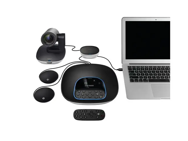 Logitech GROUP Videoconference – Full HD 1080p – 90 – 10x zoom – 4 mic – 20 people – Skype Bussines