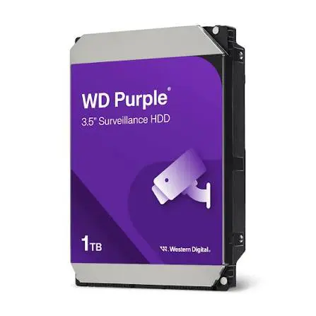 WD PURPLE WD11PURZ – 1TB – DISQUE DUR INTERNE – 3.5″ – SATA III 6 Gb/s – 5400 TR/MIN – SURVEILLANCE – ORIGINAL