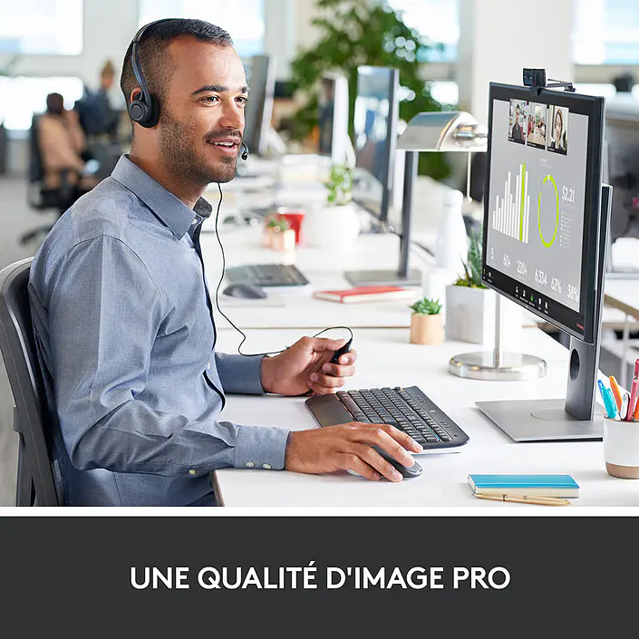 LOGITECH C920s – WEBCAM FHD – 15 MPXL – MICRO STÉRÉO – AUTOFOCUS – PLUG & PLAY – ORIGINAL – BLACK