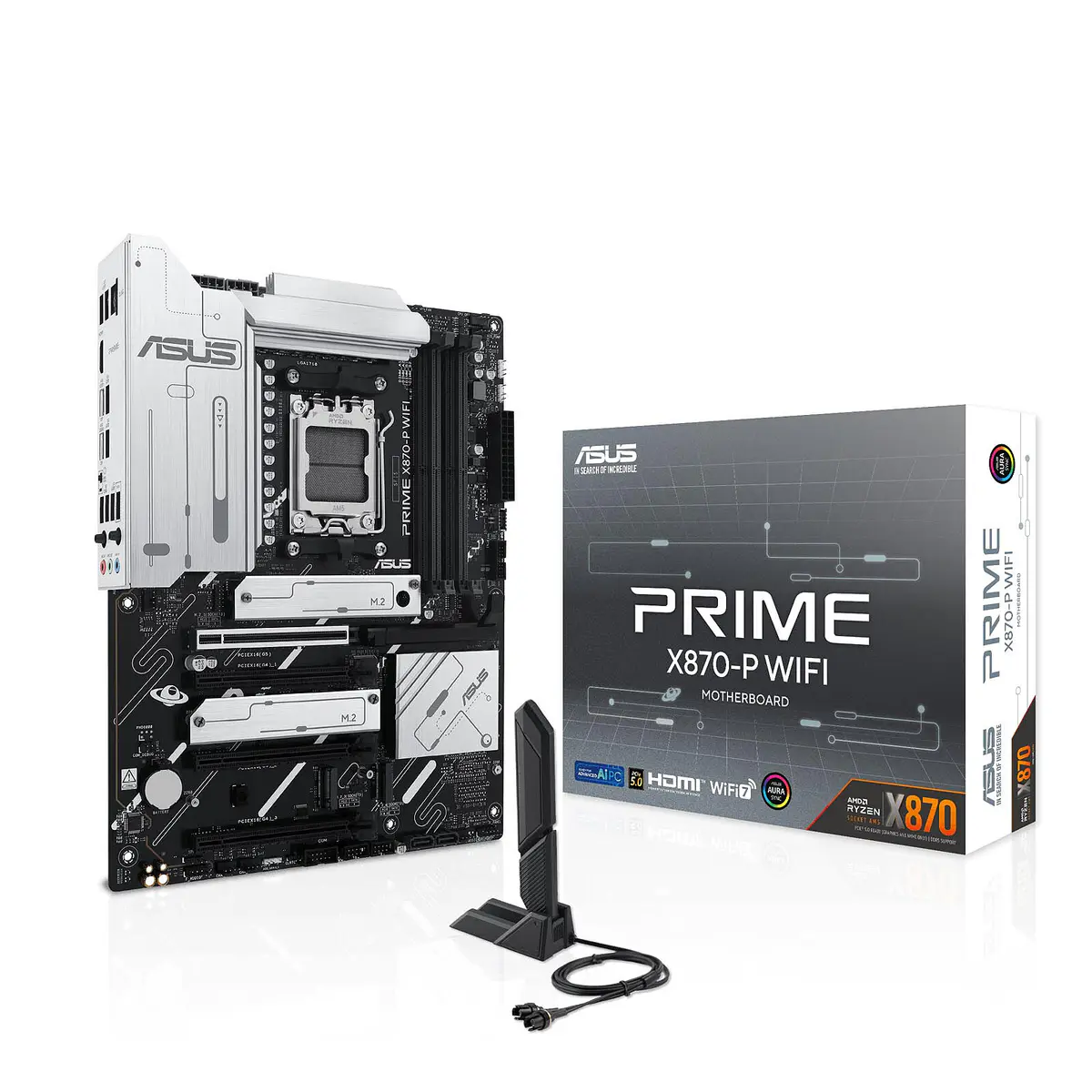 ASUS PRIME X870-P WIFI – SOCKET AM5 X870 – 4xDDR5 – M.2 PCIE 5.0 – LAN 2.5 – WI-FI 7 – BLUETOOTH 5.4