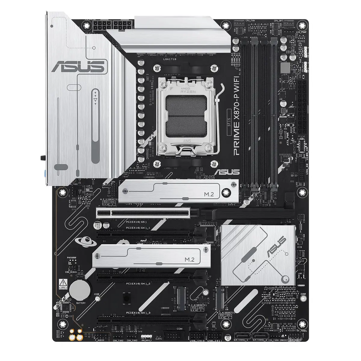 ASUS PRIME X870-P WIFI – SOCKET AM5 X870 – 4xDDR5 – M.2 PCIE 5.0 – LAN 2.5 – WI-FI 7 – BLUETOOTH 5.4