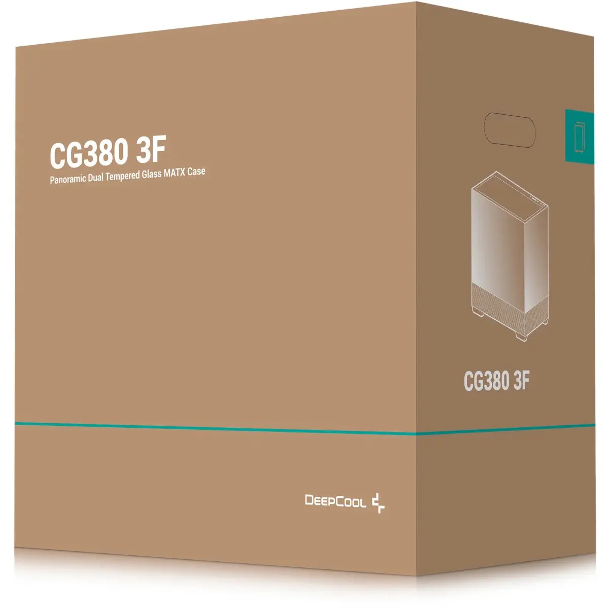 DEEPCOOL CG380 3F – BOÎTIER GAMING MICRO-ATX – PANORAMIQUE – VITRE TREMPÉE – 3 FANS RGB – USB 3.0 + USB-C – GPU 410MM – WC 360MM – BLACK