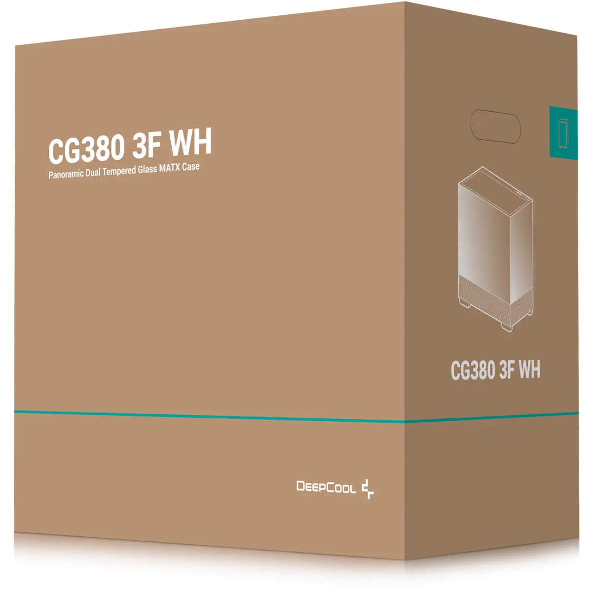DEEPCOOL CG380 3F – BOÎTIER GAMING MICRO-ATX – PANORAMIQUE – VITRE TREMPÉE – 3 FANS RGB – USB 3.0 + USB-C – GPU 410MM – WC 360MM – WHITE