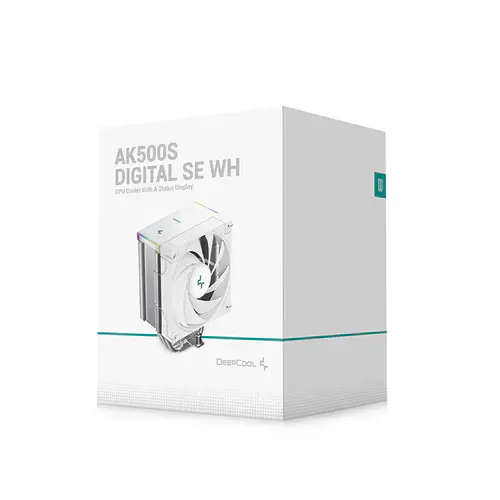 DEEPCOOL AK500S DIGITAL SE – AIRCOOLING ÉCRAN DIGITAL – ARGB – 120 MM PWM – 1850 RPM – INTEL & AMD – WHITE