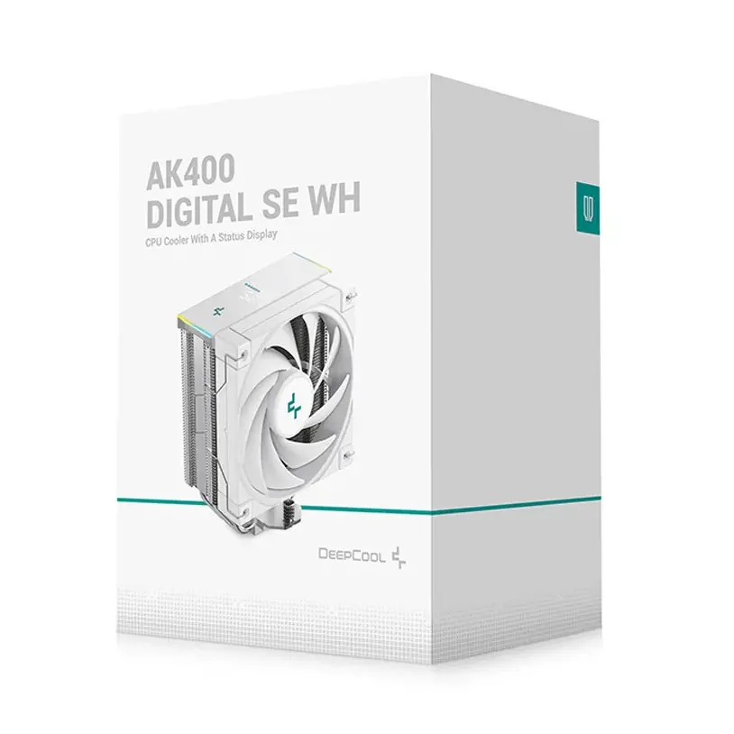 DEEPCOOL AK400 DIGITAL SE WH – AIRCOOLING ÉCRAN DIGITAL – ARGB – 120 MM PWM – 1850 RPM – INTEL & AMD – WHITE